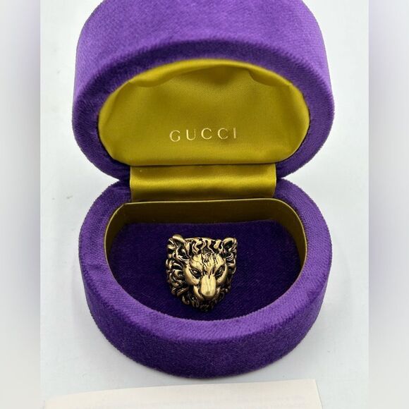 Unisex Gucci, Lionhead motif  ring size 11 made in Italy - Picture 1 of 8